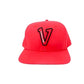 V Logo Red/Black Snapback hat
