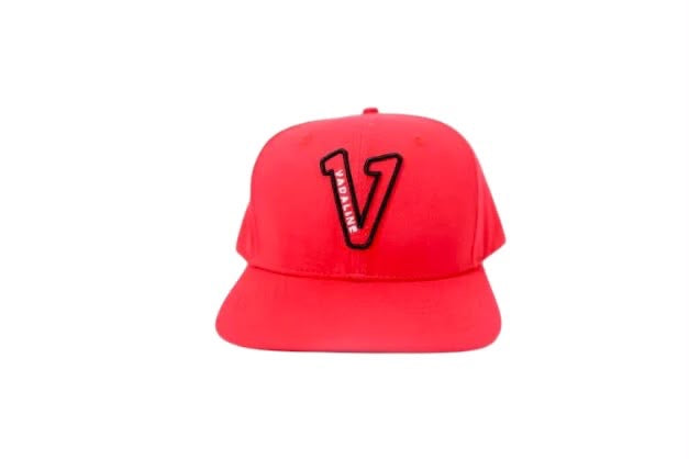 V Logo Red/Black Snapback hat