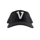 V Logo Black Dad Hat