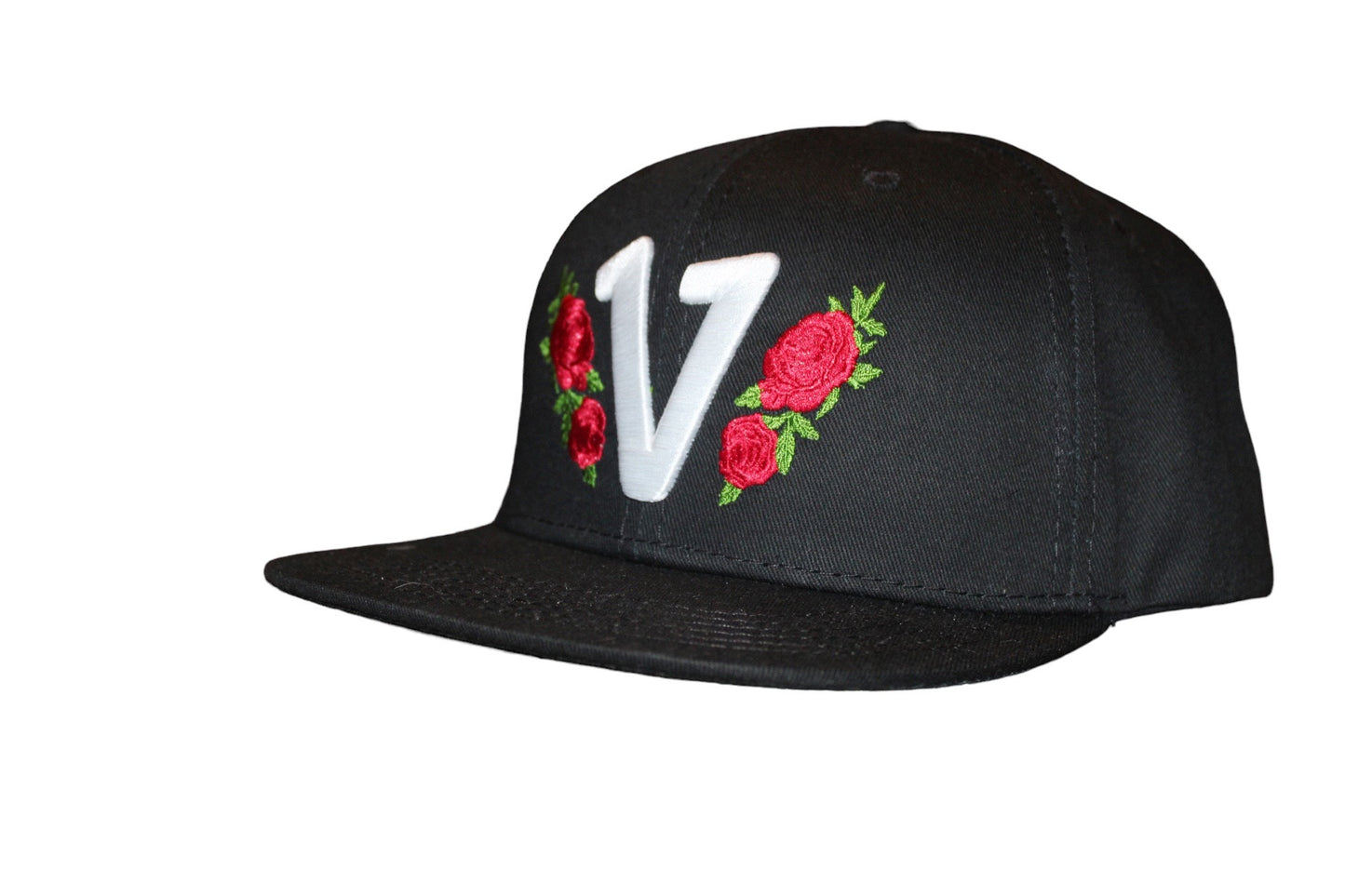 Vadaline Floral Black Snapback Hat