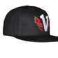 Vadaline Floral Black Snapback Hat