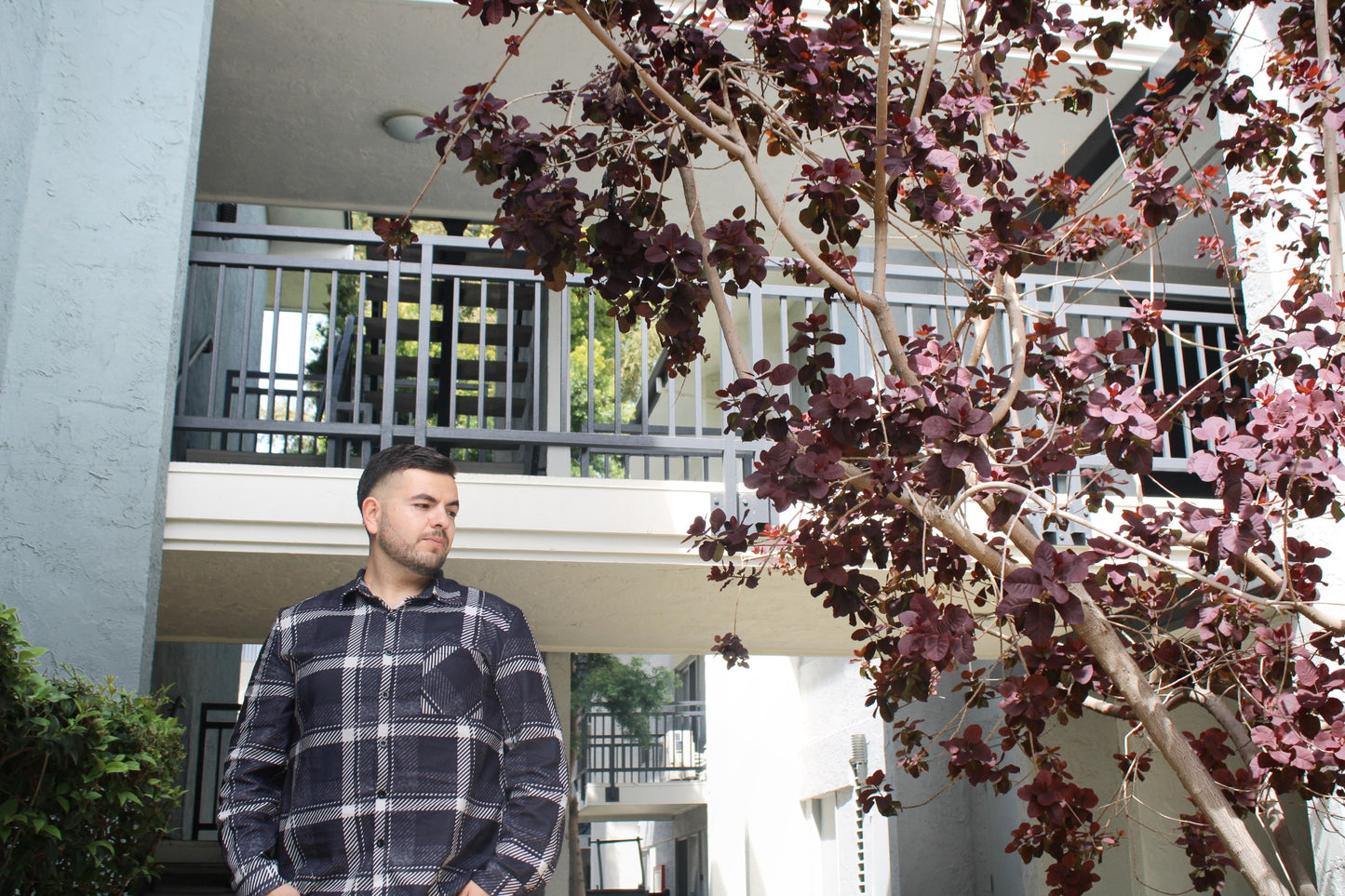 Relaxed Fit Black flannel shirt