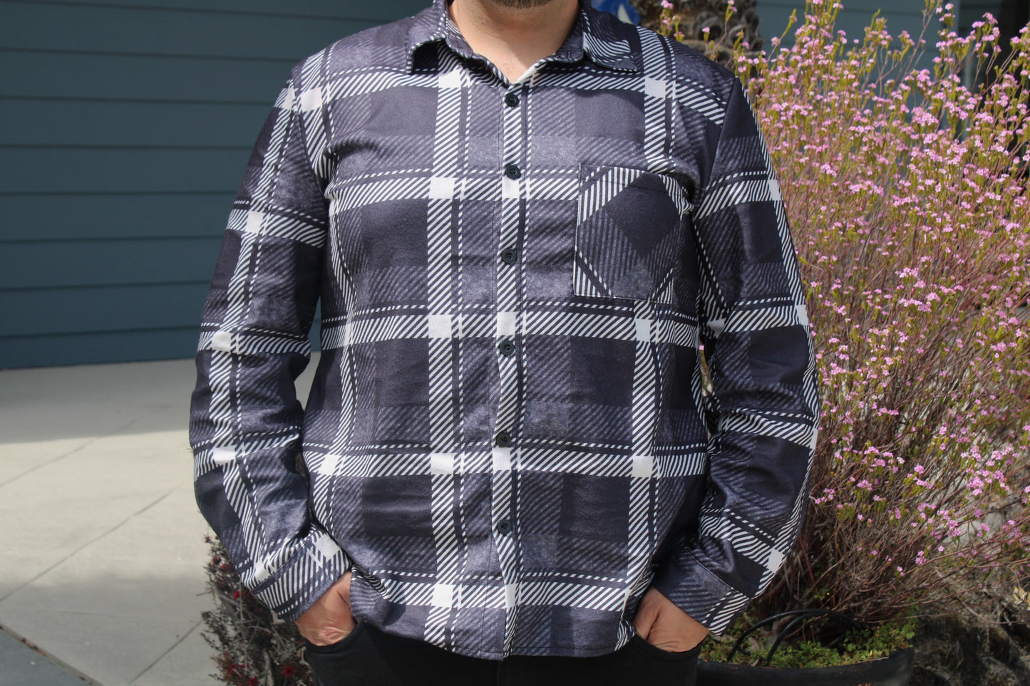 Relaxed Fit Black flannel shirt