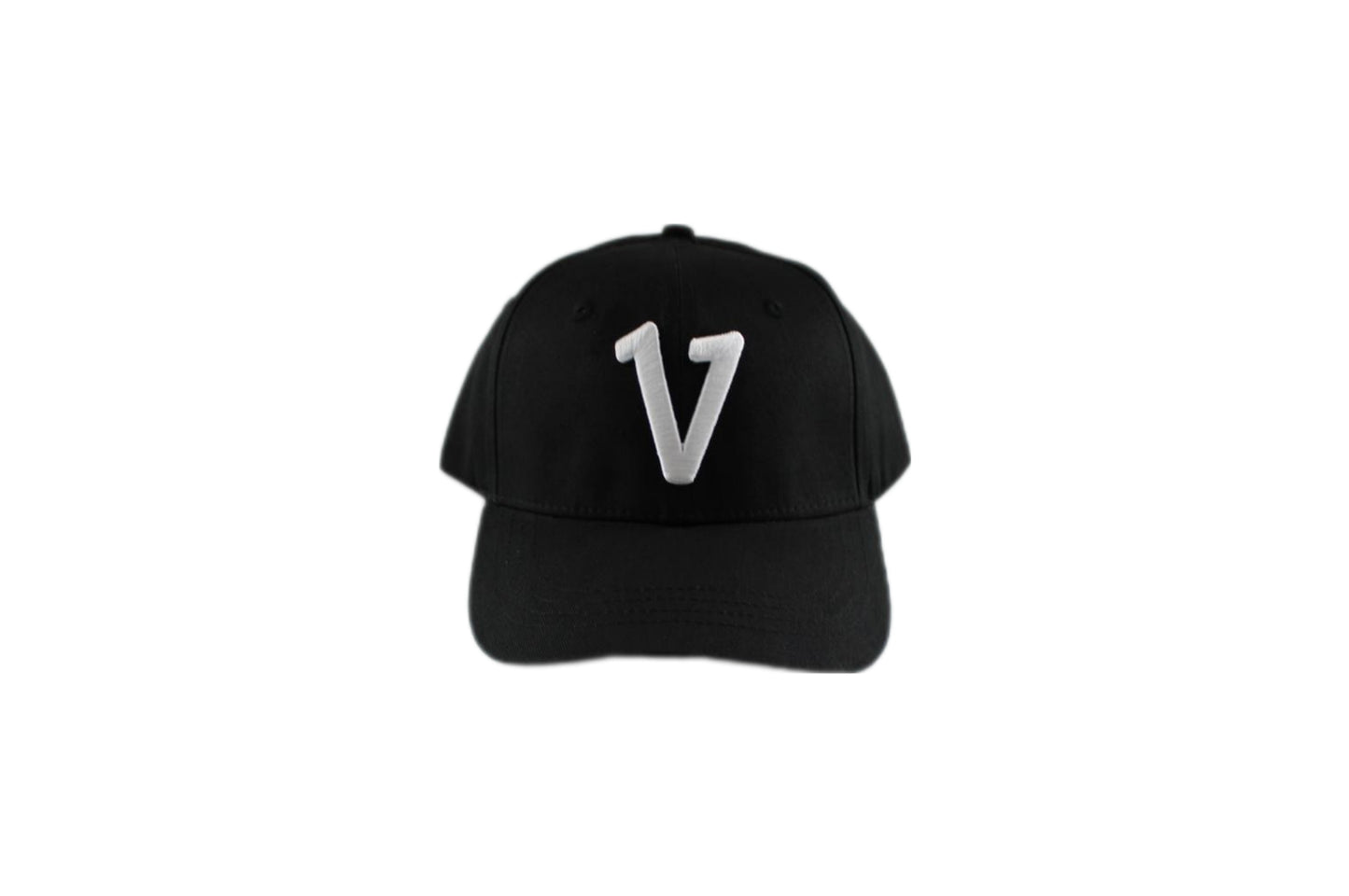 V Logo Black Dad Hat