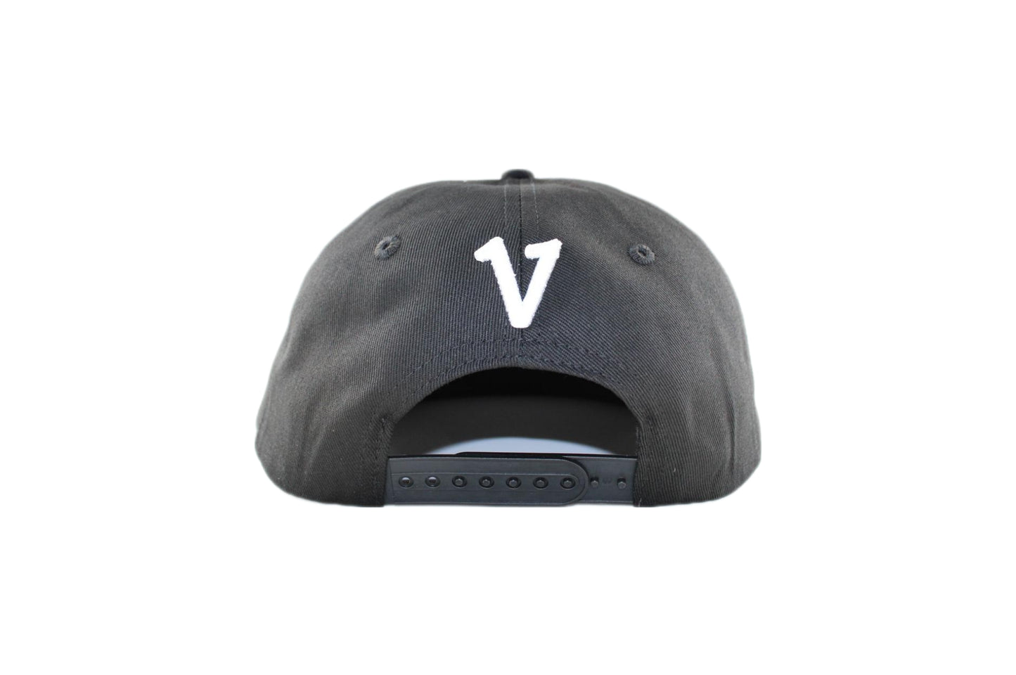 V Logo Black Snapback Hat