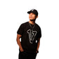 V Logo Black T-shirt