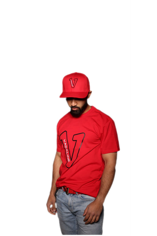 V Logo Red/Black T-shirt