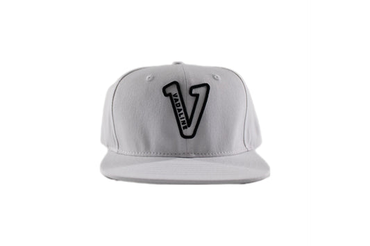 V Logo White/Black Snapback Hat