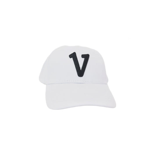 V Logo White Dad Hat