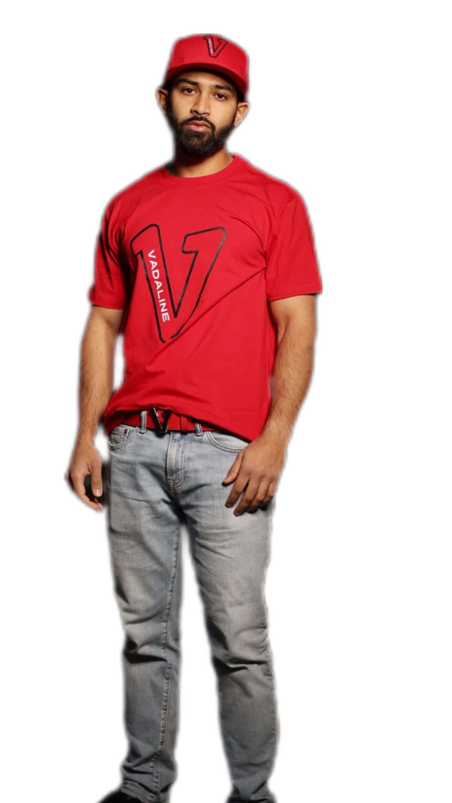 V Logo Red/Black T-shirt