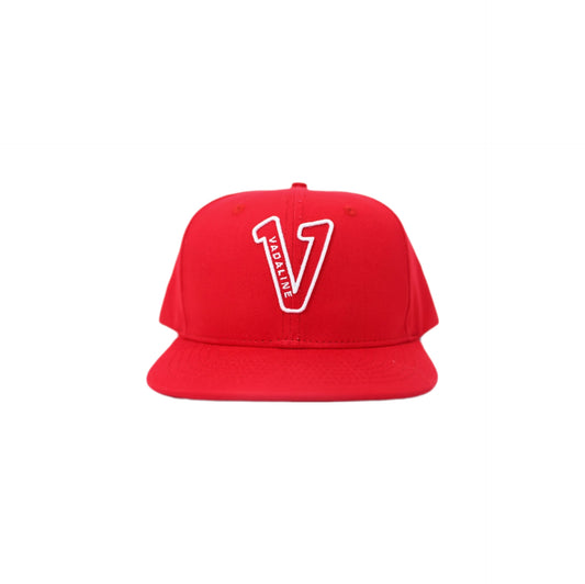 V Logo Red Snapback Hat