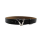 Silver  Buckle Black Belt