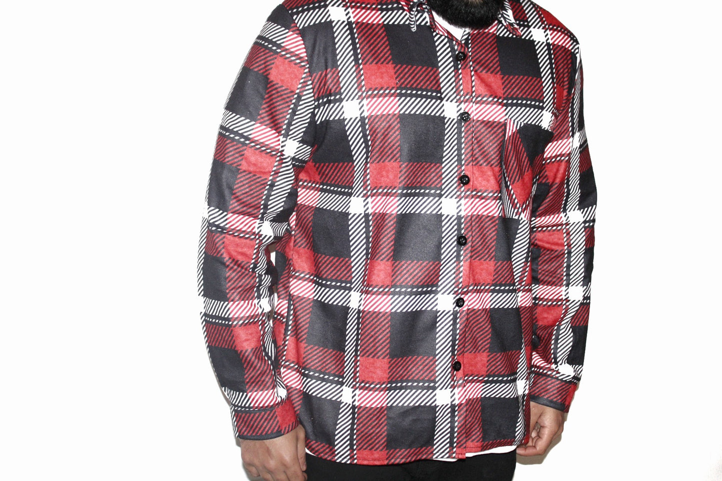 Relaxed Fit Red Flannel Shirt