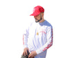 Old English white/red vadaline long sleeve T-shirt