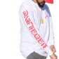 Old English white/red vadaline long sleeve T-shirt