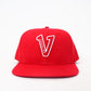 V Logo Red/Black Snapback hat