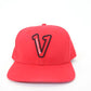 V Logo Red/Black Snapback hat